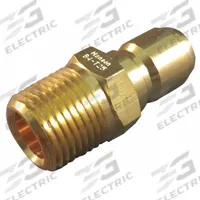 HANSEN Hydraulic Quick Connect Hose Coupling: 1 in, Brass, 416.4 lpm Max. Flow Rate, MNPT (MPN B8T35). Key specifications — attr297111: Brass; attr297114: 1"-11-1/2; attr303815: HANSEN.