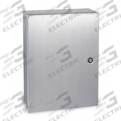 WIEGMANN Enclosure: 304 Stainless Steel, 20 in x 16 in x 8 in, NEMA 12/13/3R/4/4X, Solid Cover, Wall (MPN N412201608SSC). Key specifications — Brand: WIEGMANN; Closure Method: 1/4-Turn Latch; Enclosure Material: 304 Stainless Steel; Knockouts: Not Included.