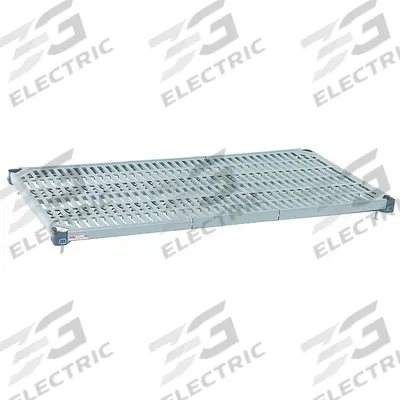 METRO Shelf: 18 in x 72 in, Ventilated Shelf, 600 lb Shelf Capacity, Polymer/Steel - Quick-Adjust Antimicrobial Plastic-Decked Shelves