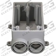 CANTEX Electrical Box: PVC, Rectangular, 1 Gangs, 3/4 in Hub Size, 21.8 cu in Capacity, Gray (MPN 5133542). Key specifications — Color: Gray; Brand: CANTEX.