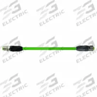 MURRELEKTRONIK Cordset: Cat5e, M12 Male Straight x M12 Male Straight, 15 m Lg, PUR, Green, D Coding (MPN 7000-44511-7961500). Key specifications — Brand: MURRELEKTRONIK; Cable Jacket Color: Green; End 1 Coding: D; End 2 Coding: D; IP Rating: IP66K; Performance Category: Cat5e.