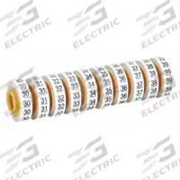 3M Wire Marker Tape Refill: 30 to 39, Black on White, 5,760 Labels, Polyester Film, 10 PK (MPN SDR-30-39). Key specifications — Legend: 30 to 39; Label Material: Polyester Film; Brand: 3M; Color: Black on White.