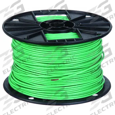 SOUTHWIRE Building Wire: Copper, 18 AWG, 1 Conductors, Stranded, Green, 500 ft Lg - Copper TFN/TFFN Building Wires