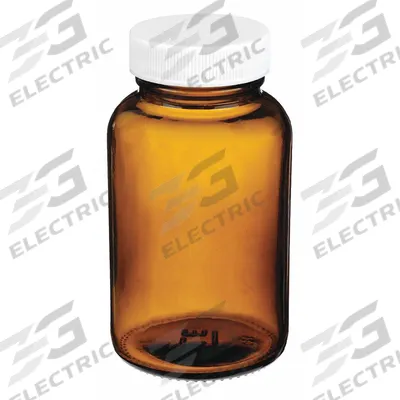 WHEATON Sampling Bottle: 125 mL, 38-400 mm, Amber, 24 Bottles, 54 mm Body Dia - Amber Wide Mouth Glass Lab Bottles