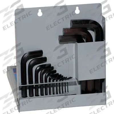 EKLIND Hex Key Set: 16 or More Pieces, Hex-L Short, L, SAE, Std End, Short, 18 Pieces - L-Shaped Hex Key Sets