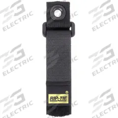 RIP-TIE Hook-and-Loop Cinch Strap: 10 in Lg, 2.50 in, 1 in Wd, 90 lb Tensile Strength, Black, 10 PK (MPN NW-10-G10-BK). Key specifications — Color: Black; Brand: RIP-TIE; Includes: Brass Grommets and Polypropylene Webbing; Max. Bundle Dia.: 2.50 in.