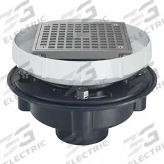 ZURN Floor Drain: 8 1/4 in Overall Dia, 6 in Grate Size, 4 in Nominal Pipe Size, Solvent Weld, PVC (MPN EZ1-PV3-S6). Key specifications — Color: Bronze; Connection Type: Solvent Weld; Brand: ZURN; Includes: PVC Body.
