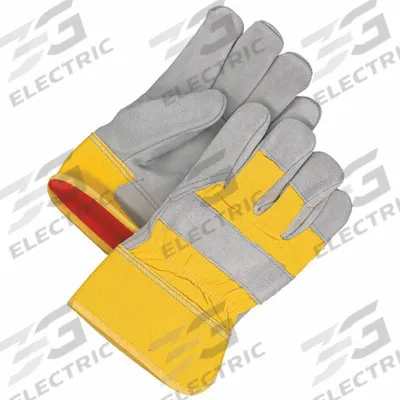 BDG Leather Gloves: Universal, Premium, Work Glove, Cowhide, Wing Thumb, Safety Cuff - Work Gloves