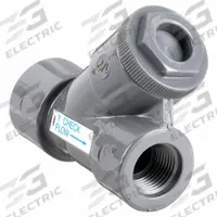 HAYWARD Y Check Valve: Piston, Y-Style Valve Body, 1 1/4 in Pipe Size, FNPT x FNPT, PVC, Female, NPT (MPN YC10125T). Key specifications — Brand: HAYWARD.