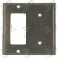 LEVITON Wall Plate: Combo, 2 Gang, Silver, Std Size (MPN S1426-N). Key specifications — Brand: LEVITON; Material: Stainless Steel.