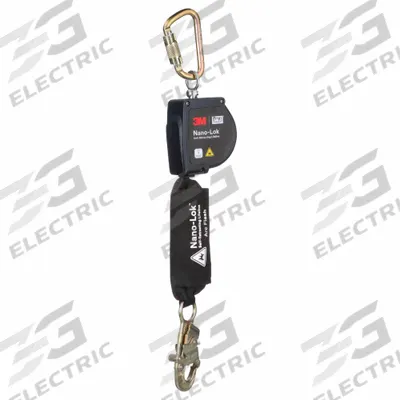 3M DBI-SALA Self-Retracting Lifeline: Steel Carabiner Anchor, Harness Steel Snap Hook - Arc-Flash Rated Personal SRLs