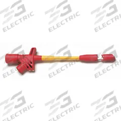 FLUKE Test Clip: CAT III 1000V/CAT IV 600V, Test Clip, 6 1/2 in Lg, Red, 1,000 V Max Volt (MPN Fluke-AC89). Key specifications — Color: Red; Brand: FLUKE.