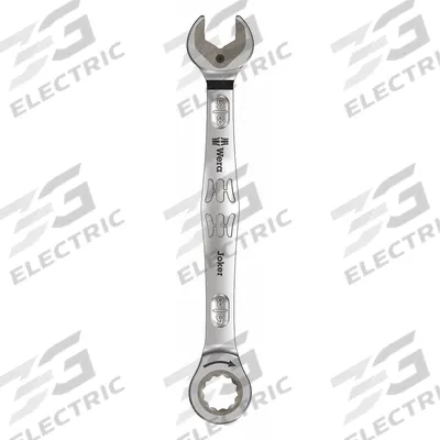 WERA Combination Wrench: Alloy Steel, Nickel Chrome, 5/8 in Head Size - SAE Spline Ratcheting Combination Wrenches