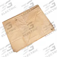 APPROVED VENDOR Tarp: 15.5 ft Lg, 11.33 ft Wd, Heavy Duty, 20 mil, Vinyl, Tan, 18 oz/sq yd (MPN 5WTY5). Key specifications — Color: Tan; Brand: APPROVED VENDOR; Resistance Properties: Flame Retardant.