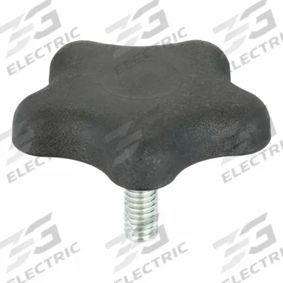 INNOVATIVE COMPONENTS Hand Knob: 5 Point, Plastic w/ Steel Thread, 5/16"-18 Thread - 5-Arm Knobs with Threaded Stud
