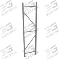 TENNSCO Bulk Storage Upright Frame: 96 in Overall Ht, 14 ga, 17,000 lb Load Capacity, Zinc-Plated (MPN BUF-2496). Key specifications — Overall Depth: 24 in; Color: Gray; Finish: Zinc-Plated; Brand: TENNSCO.
