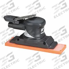 DYNABRADE Air Sander: Inline, 0.3 hp, 18 cfm, Non-Vacuum, 2,400 RPM Max, 90 psi Required Pressure (MPN 57405). Key specifications — attr1320331: Palm; attr1320360: DYNABRADE; attr1330282: 7-1/16 in x 3-11/16 in.