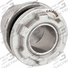 CALBRITE Hubs (Myers) for RMC/IMC: 1 1/4 in Trade Size, 2 1/2 in Overall Lg, 316 Stainless Steel (MPN S61200LT00). Key specifications — Insulated: Yes; Thread Size: 1-1/4"-11-1/2; Thread Type: NPT; Brand: CALBRITE.