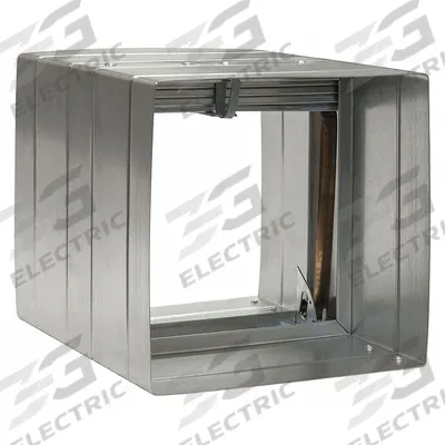 Dayton 9.8"H-W 12"L Grvty Fire Dampr w/Sleeve: Static, 9 3/4 in H, 9 3/4 in W - Rectangular Fire Dampers