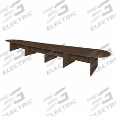 REGENCY Conference Table: Oval, Laminate/Melamine, Neo Walnut, 264 in Overall Lg, 52 in Overall Wd (MPN LCTRT26452NW). Key specifications — attr987891: Slab Leg; attr987894: Laminate; attr987867: PVC; attr987857: REGENCY; attr987872: Melamine.