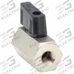 APPROVED VENDOR Manual Two-Way Ball Valve: 1/8 in, Nickel-Plated Brass, Straight, FNPT x FNPT (MPN G-CBV-18NL). Key specifications — Brand: APPROVED VENDOR; Handle: Wedge.