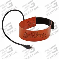 PRO-SET Cylinder Heater: For 30 lb_50 lb_125 lb Cylinder, 340 W, Hook-and-Loop, 120V AC, NEMA 5-15P (MPN CCXHB). Key specifications — Brand: PRO-SET; Plug Configuration: 5-15P; Nominal Voltage: 120V AC.