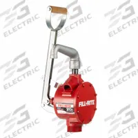 FILL-RITE Hand Pump: Lever, Pump with Spout, Bung, 25.6 oz per stroke, Aluminum, Piston (MPN FR151). Key specifications — Brand: FILL-RITE; Seal Material: Buna-N; Suction Tube Material: Steel; Maximum Flow Rate: 25.6 oz per stroke; Spout/Nozzle: Aluminum Spout.
