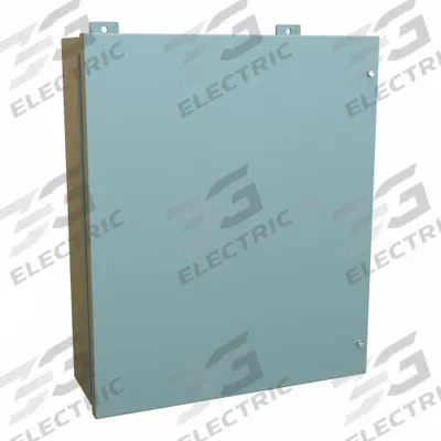 HAMMOND Enclosure: Steel, 24 in x 20 in x 7 in, NEMA 12, w/Panel, Solid Cover - Steel Dust-Tight Enclosures