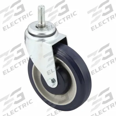 APPROVED VENDOR Stem Caster: Inch, Swivel, 5 in Wheel Dia., 1 1/4 in Wheel Wd - Threaded Stem Casters for Shopping Carts