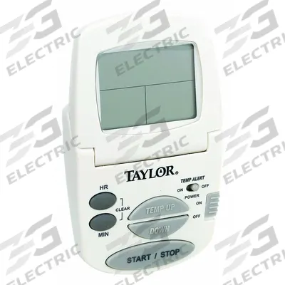 TAYLOR Digital Food Service Thermometer: Oven, Multiline LCD, 1 5/16 in Overall Lg - Grill & Oven Thermometers