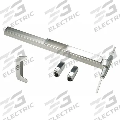 VON DUPRIN Surface Vertical Rod: 3 ft Max Door Wd - Surface Vertical Rod Push Bars