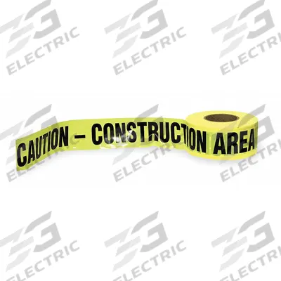 APPROVED VENDOR Barricade Tape: 1,000 ft Lg, 3 in Wd, Caution Construction Area Legend - Specific Caution Messaging Barrier Tape