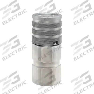 PARKER Hydraulic Quick Coupler: 3/8 in Coupling Size, Steel, 9 g/min Max. Flow Rate - FEM Series Hydraulic Quick-Connect Coupling Bodies