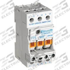 MERSEN Fuse Block: Finger-Safe, 3 Pole, 600 V AC, DIN Rail Mounting, Screw Termination (MPN USFM10MI). Key specifications — Brand: MERSEN.
