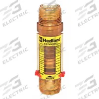 HEDLAND Mechanical Flowmeter: Flow Meter, Scale, Variable Area, Inline, Universal, Gallons/Liters (MPN H621-616-R). Key specifications — Display Type: Scale; O-Ring Material: Buna-N; Includes Flow Rate Adjustment Knob: No; Includes Pressure Guage: No; Mounting Orientation: Universal; Unit Of Measure: Gallons; Brand: HEDLAND; Accuracy: +/-5%.