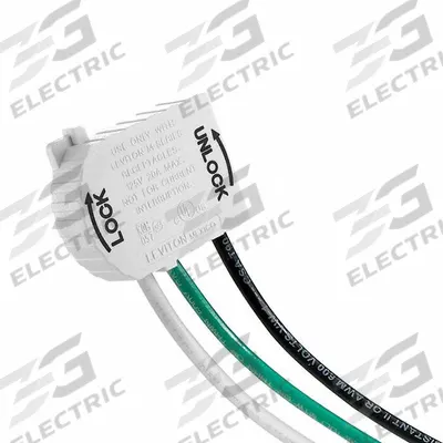 LEVITON Angled Wiring Module, 90 Degree: 125V AC, 20 A, 3 Wire - Snap-In Wiring Modules