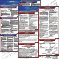 JJ KELLER Labor Law Poster: TX, English, Plastic, 20 in x 24 in, Federal and State Labor Law (MPN 100-TX-1). Key specifications — State/Province: TX; Language: English.