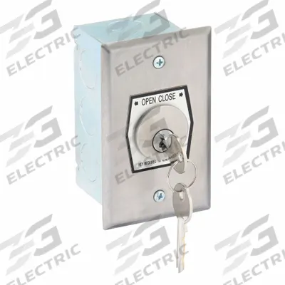 AMERICAN GARAGE DOOR SUPPLY Keyswitch: Open-Close, Momentary Contacts, Indoor - Keyed Garage Door Opener Stations