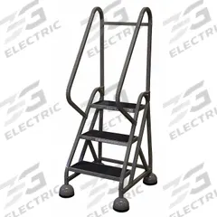 COTTERMAN Rolling Ladder: 2.3 ft Platform Ht, Partially Assembled, Steel, Wt-Actuated Auto-Lock (MPN ST-301 A2 C1 P5). Key specifications — Includes Handrails: Handrails Included; Material: Steel; Brand: COTTERMAN; Color: Gray.