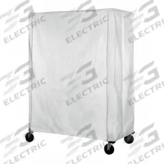 EAGLE GROUP Utility Cart Cover: White, Polyester, Hook-and-Loop, 48 in Wd, 63 in Ht, 24 in Dp (MPN CV-63-2448-S). Key specifications — For Use With: CSC2436S; Brand: EAGLE GROUP.