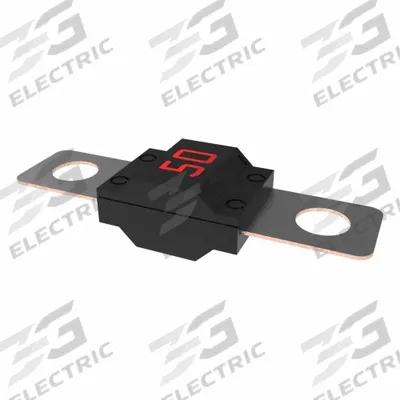 LITTELFUSE Automotive Fuse: MIDI 498 Series, Two-Hole, Bolt-On, Time-Delay, 50 A - Two-Bolt-Hole Time-Delay Fuses