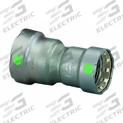 VIEGA MEGAPRESS Crimp Fitting: 1 1/4 in Pipe x 1 in Pipe Size, Press-fit x Press-fit - Steel Press Pipe Fittings