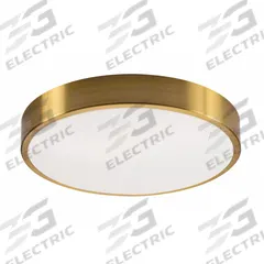 LED Flush Mount: 12 in Dia, Satin Brass, 3 in Ht, 1,800 lm, 3000K/3500K/4000K, 22 W, 120V AC (MPN OTVF1218LAJD1SB). Key specifications — Voltage: 120V AC; Brand: AFX INC.; For Bulb Type: Integrated LED; Includes Bulb: Yes; Color Temperature: 4000K; Housing Finish/Color (Broad): Satin Brass.