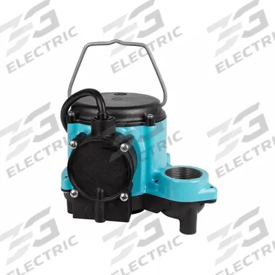 LITTLE GIANT Submersible Sump Pump: 1/3 hp, 115V AC, 29 gpm Flow Rate @ 10' of Head - General Purpose Submersible Sump Pumps