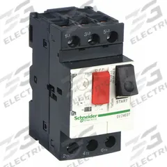 SCHNEIDER Manual Motor Starter: Non-Reversing, 3 Poles, 2.5 A, Thermal Protection, Push Button (MPN GV2ME07). Key specifications — Maximum Voltage Rating: 690V AC; Brand: SCHNEIDER; Thermal Units Required: None (Starter Includes Integrated Thermal Units); Frame Size (Width): 45mm.