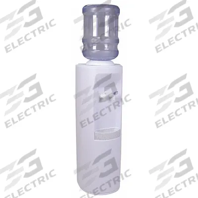 OASIS Bottled Water Dispenser: Freestanding, Top Loading, Cold/Room Temp, White - Freestanding Bottled Water Dispensers