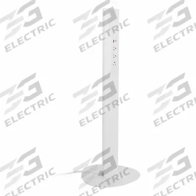 OFFICE STAR PRODUCTS Technology Charging Station: Universal, White, 35 3/4 in Overall Ht - Charging Outlets