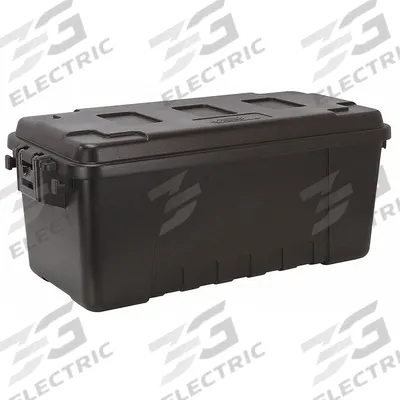 PLANO MOLDING Utility Trunk: 17 gal, 14 1/4 in x 30 in x 12 3/4 in, Black, Plastic - Storage Trunks
