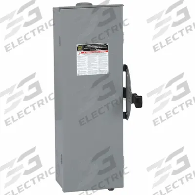 SQUARE D Safety Switch: Non-Fusible, 30 A, Three Phase, 600V AC - Non-Fusible Safety Switches