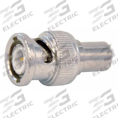 DOLPHIN COMPONENTS CORP Coaxial Terminator: Male, Connector, Silver, Crimp-On, 4 GHz Max Freq - BNC Coaxial Connectors